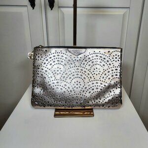 Victoria's Secret Rose Gold laser Cut Wristlet Cosmetic Bag